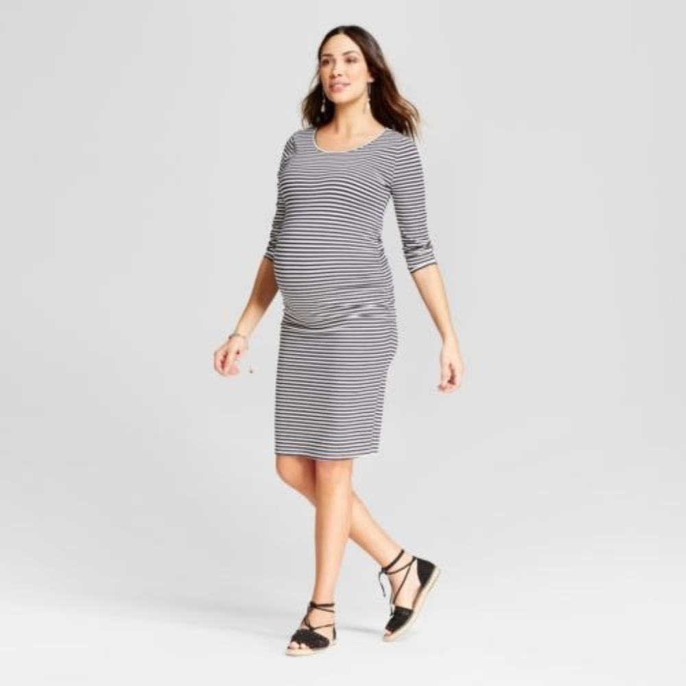 New Isabel Maternity Stretch Cotton Dress Sz XL